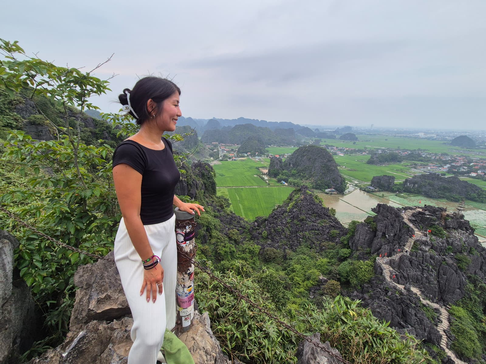 Céline Lam lors de son voyage en Asie